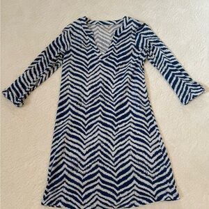 Lilly Pulitzer Navy and White Chevron dress